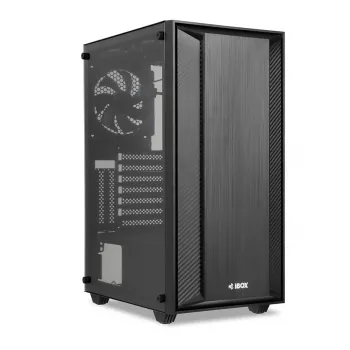 Obudowa PC IBOX CETUS 906 Midi Tower Czarna — ATX/mATX, 460×210×350 mm, GPU 29 cm, 7 napędów, wentylatory RGB