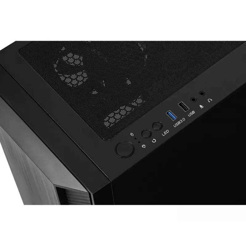 Obudowa PC IBOX CETUS 906 Midi Tower Czarna — ATX/mATX, 460×210×350 mm, GPU 29 cm, 7 napędów, wentylatory RGB