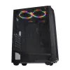 Obudowa PC IBOX CETUS 906 Midi Tower Czarna — ATX/mATX, 460×210×350 mm, GPU 29 cm, 7 napędów, wentylatory RGB