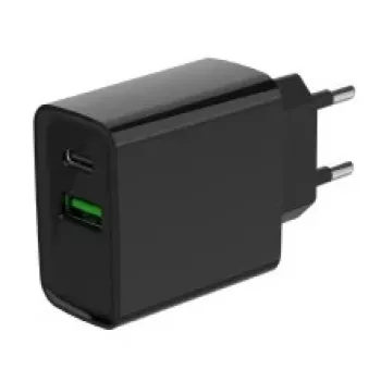 GEMBIRD Szybka ładowarka USB - 2-portowa 20 W Type A i C - Czarna