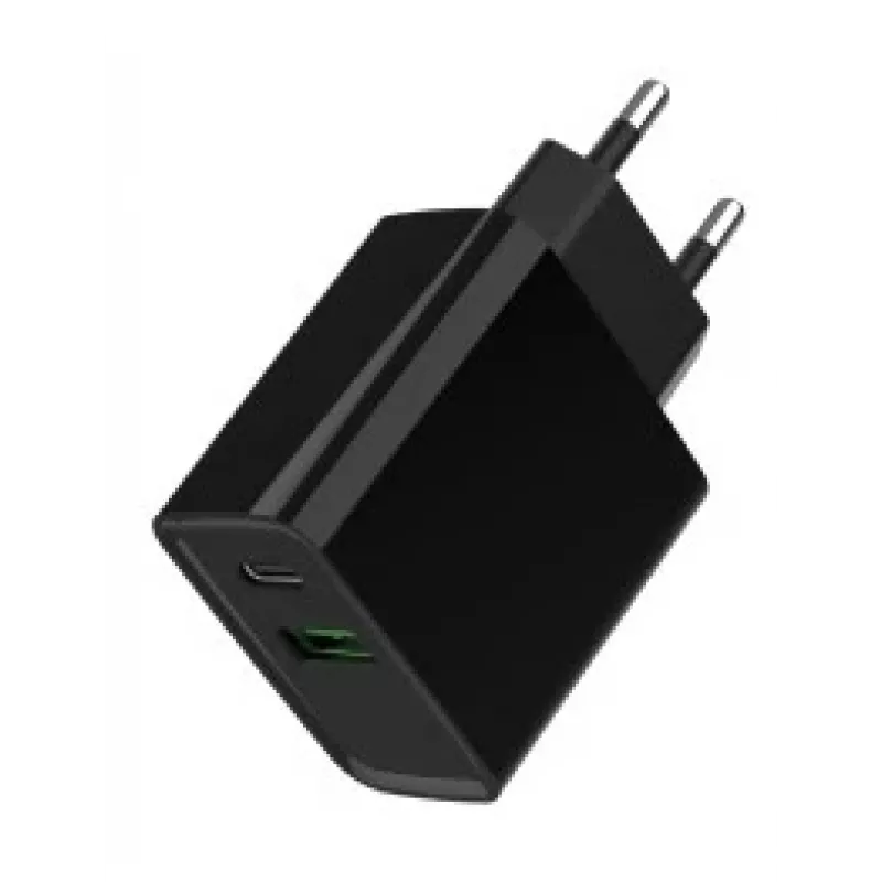 GEMBIRD Szybka ładowarka USB - 2-portowa 20 W Type A i C - Czarna