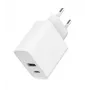 GEMBIRD Szybka ładowarka USB - 2 porty typu A i C 20 W - biała