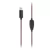 Hama HS-USB400 V2 Headset Wired Head-band Office/Call center USB Type-A Czarny, czerwony