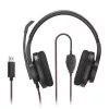 Hama HS-USB400 V2 Headset Wired Head-band Office/Call center USB Type-A Czarny, czerwony