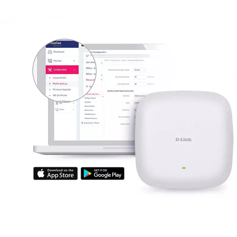 D-Link AX3600 Wi-Fi 6 Dwupasmowy Punkt Dostępowy PoE