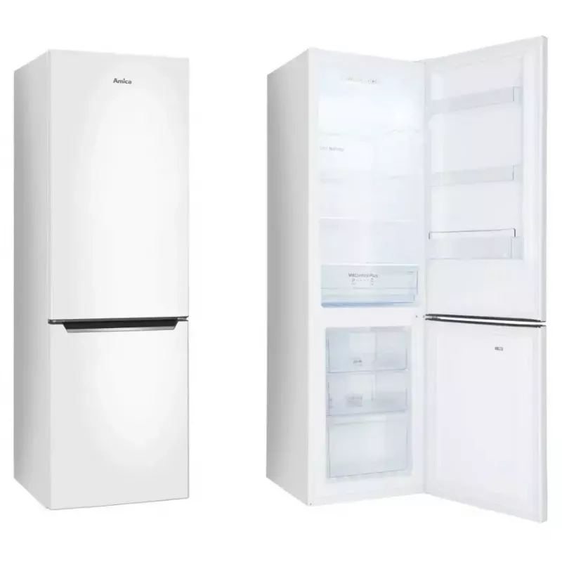 Lodówko-zamrażarka AMICA FK 2995.2FT(E) — 299 L, dolny zamrażalnik, No Frost, LED, klasa E