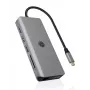 ICY BOX IB-DK4061-CPD Przewodowa stacja dokująca USB 3.2 Gen 1 (3.1 Gen 1) Type-C Szara