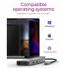 ICY BOX IB-DK4061-CPD Przewodowa stacja dokująca USB 3.2 Gen 1 (3.1 Gen 1) Type-C Szara