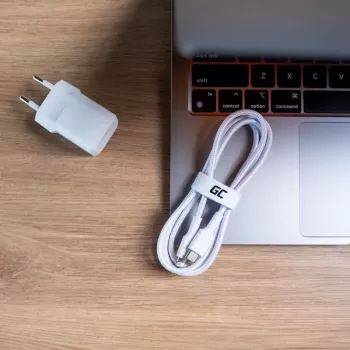 Kabel zielony Cell Lightning do USB‑C 1 m, 29 W, biały, dane 480 Mbps
