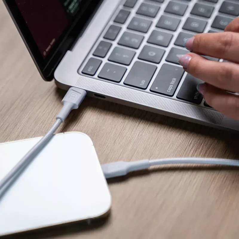 Kabel zielony Cell Lightning do USB‑C 1 m, 29 W, biały, dane 480 Mbps