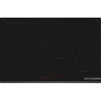 Bosch Serie 6 PVS831HB1E płyta grzewcza Czarny Do zabudowy 80 cm Płyta indukcyjna strefowa 4 strefa(y)