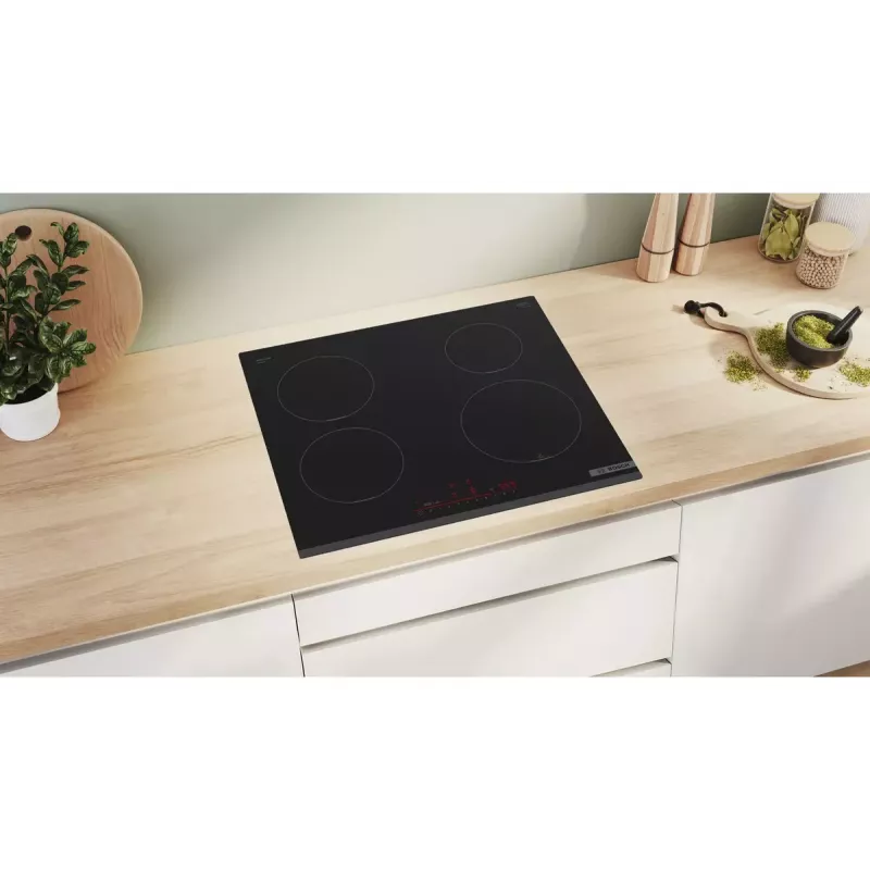 Bosch Serie 6 PIE631HB1E płyta grzewcza Czarny Do zabudowy 60 cm Płyta indukcyjna strefowa 4 strefa(y)