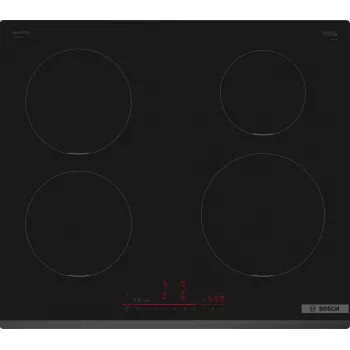 Bosch Serie 6 PIE631HB1E płyta grzewcza Czarny Do zabudowy 60 cm Płyta indukcyjna strefowa 4 strefa(y)