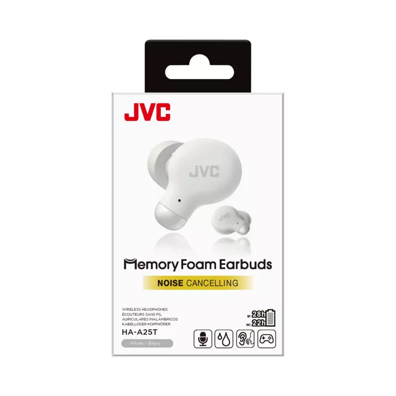 JVC HA-A25T Zestaw słuchawkowy True Wireless Stereo (TWS) douszny Rozmowy/Muzyka Bluetooth Biały