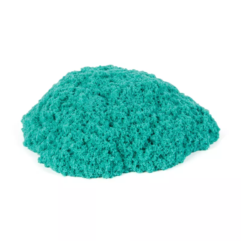 Kinetic Sand, Zamek w walizce z 1lb niebiesko-zielonego piasku do zabawy, pojemnik do przechowywania, zabawki sensoryczne dla dzieci od 3 lat