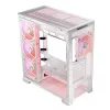 PC Case MODECOM Volcano SPACE APEX ARGB MIDI Tower biały — stal, boczne okno, wentylatory ARGB, USB-C