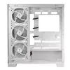 PC Case MODECOM Volcano SPACE APEX ARGB MIDI Tower biały — stal, boczne okno, wentylatory ARGB, USB-C