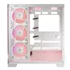 PC Case MODECOM Volcano SPACE APEX ARGB MIDI Tower biały — stal, boczne okno, wentylatory ARGB, USB-C