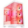 PC Case MODECOM Volcano SPACE APEX ARGB MIDI Tower biały — stal, boczne okno, wentylatory ARGB, USB-C
