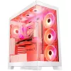 PC Case MODECOM Volcano SPACE APEX ARGB MIDI Tower biały — stal, boczne okno, wentylatory ARGB, USB-C