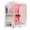 PC Case MODECOM Volcano SPACE APEX ARGB MIDI Tower biały — stal, boczne okno, wentylatory ARGB, USB-C