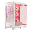 PC Case MODECOM Volcano SPACE APEX ARGB MIDI Tower biały — stal, boczne okno, wentylatory ARGB, USB-C
