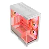 PC Case MODECOM Volcano SPACE APEX ARGB MIDI Tower biały — stal, boczne okno, wentylatory ARGB, USB-C