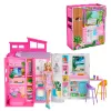 Barbie Getaway Domek dla lalek z lalką, 4 strefy zabawy i 11 akcesoriów dekoracyjnych