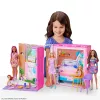 Barbie Getaway Domek dla lalek z lalką, 4 strefy zabawy i 11 akcesoriów dekoracyjnych