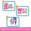 Barbie Getaway Domek dla lalek z lalką, 4 strefy zabawy i 11 akcesoriów dekoracyjnych