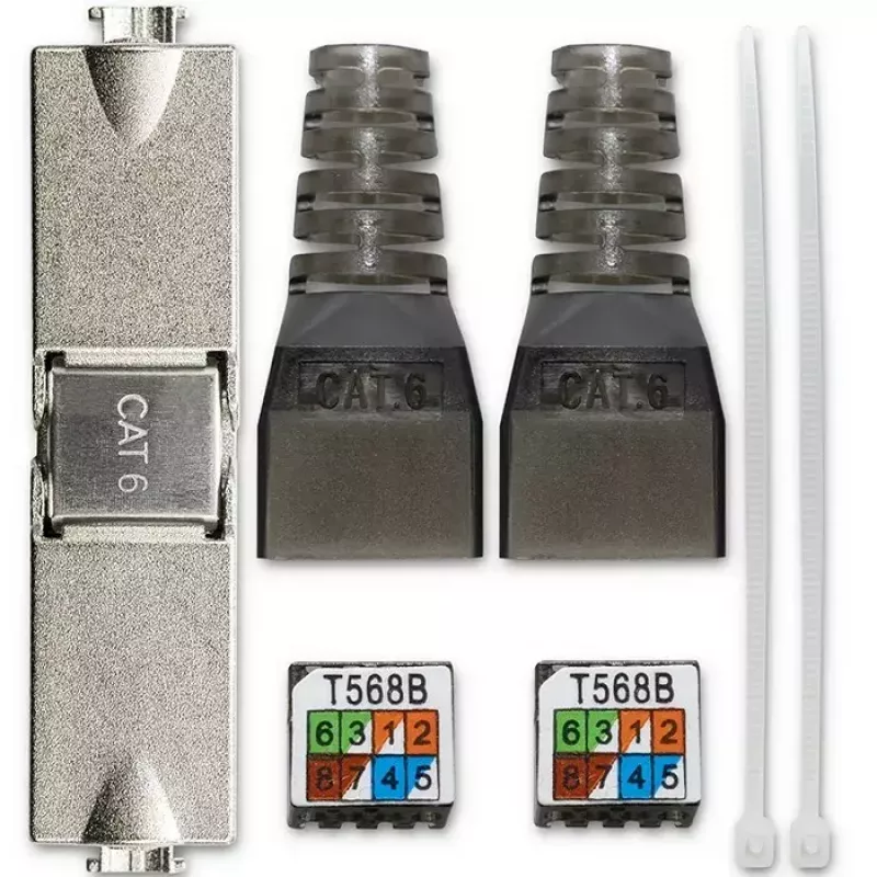 Wtyk RJ45 beznarzędziowy QOLTEC 54540 CAT6 STP do ekranowanych kabli Ethernet