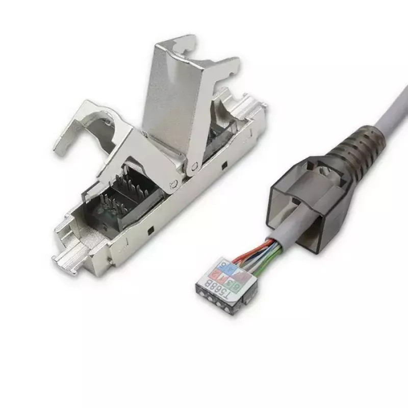 Wtyk RJ45 beznarzędziowy QOLTEC 54540 CAT6 STP do ekranowanych kabli Ethernet