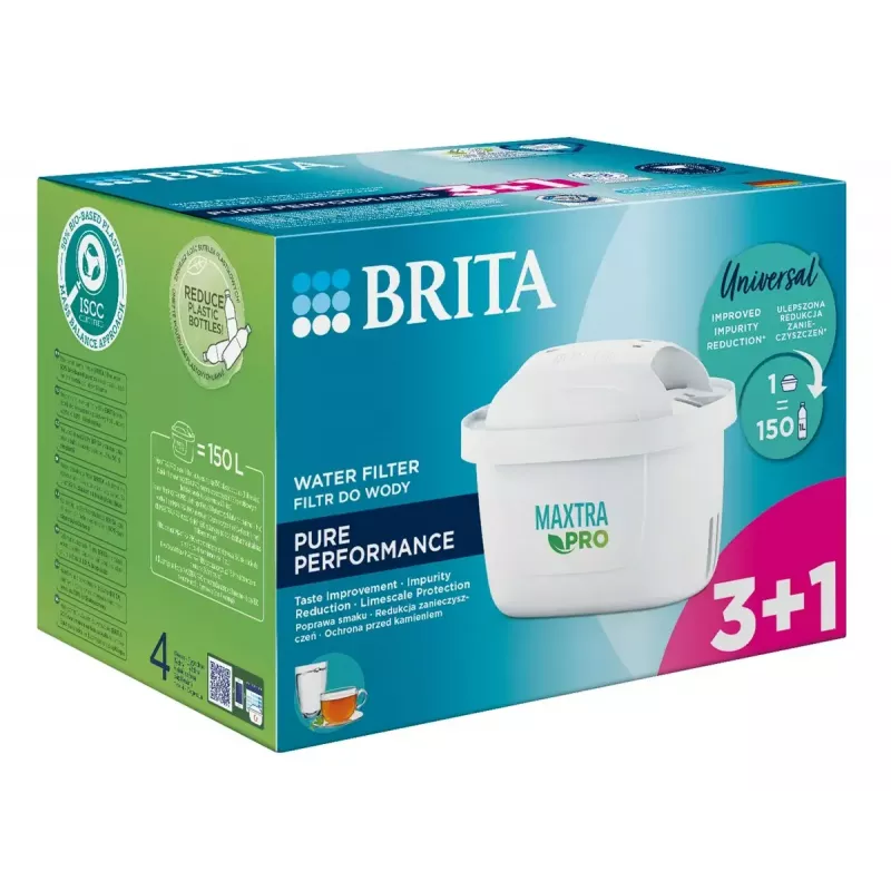 Zamienny wkład filtrujący BRITA Maxtra PRO Pure Performance, biały, 4 szt., 150 L/miesiąc