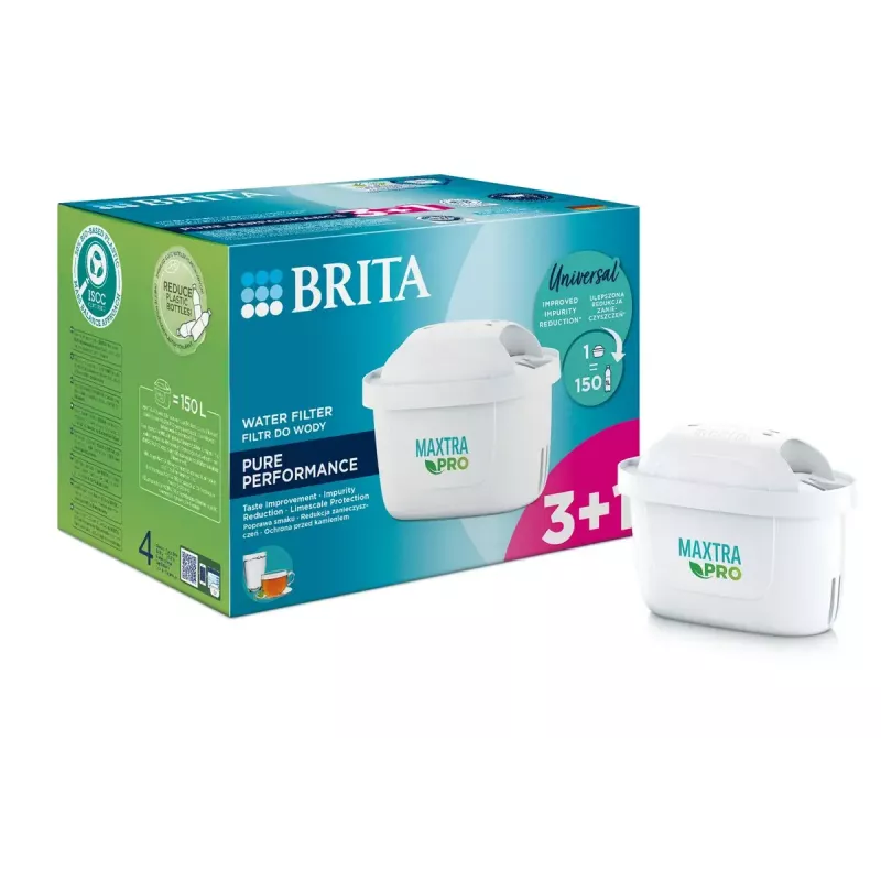 Zamienny wkład filtrujący BRITA Maxtra PRO Pure Performance, biały, 4 szt., 150 L/miesiąc