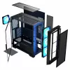 Obudowa PC MODECOM Horizon ARGB FLOW MIDI Czarna — obsługa E-ATX, szkło hartowane, ARGB, USB-C, max GPU 400 mm