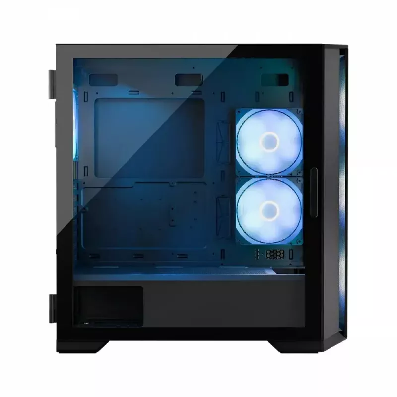 Obudowa PC MODECOM Horizon ARGB FLOW MIDI Czarna — obsługa E-ATX, szkło hartowane, ARGB, USB-C, max GPU 400 mm