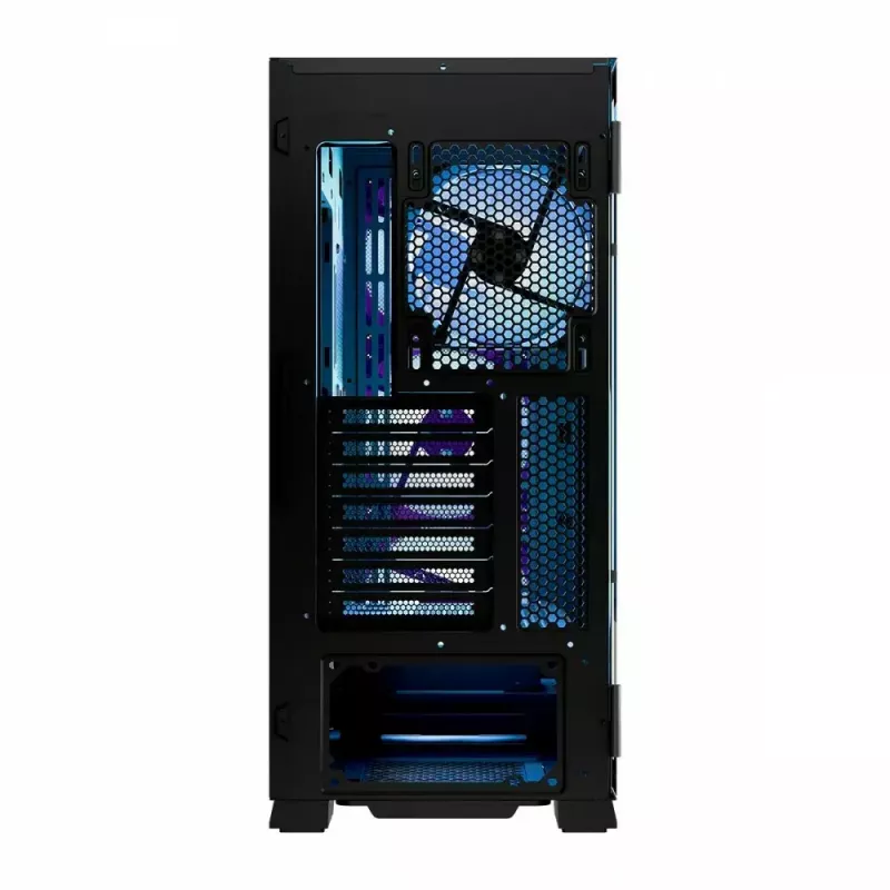 Obudowa PC MODECOM Horizon ARGB FLOW MIDI Czarna — obsługa E-ATX, szkło hartowane, ARGB, USB-C, max GPU 400 mm