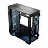 Obudowa PC MODECOM Horizon ARGB FLOW MIDI Czarna — obsługa E-ATX, szkło hartowane, ARGB, USB-C, max GPU 400 mm