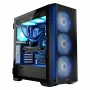 Obudowa PC MODECOM Horizon ARGB FLOW MIDI Czarna — obsługa E-ATX, szkło hartowane, ARGB, USB-C, max GPU 400 mm