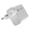 NATEC przewodowa ładowarka sieciowa do urządzeń mobilnych NUC-2142, USB-C PD 3.0 + USB-A, 5–20 V do 3 A, 45 W, biała