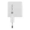 NATEC przewodowa ładowarka sieciowa do urządzeń mobilnych NUC-2142, USB-C PD 3.0 + USB-A, 5–20 V do 3 A, 45 W, biała