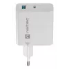 NATEC przewodowa ładowarka sieciowa do urządzeń mobilnych NUC-2142, USB-C PD 3.0 + USB-A, 5–20 V do 3 A, 45 W, biała