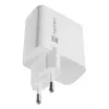 NATEC przewodowa ładowarka sieciowa do urządzeń mobilnych NUC-2142, USB-C PD 3.0 + USB-A, 5–20 V do 3 A, 45 W, biała