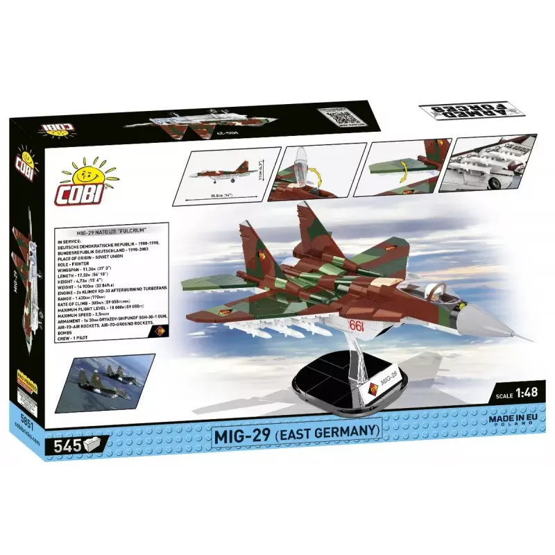 Zestaw konstrukcyjny Cobi MiG-29 NRD 5851 — zestaw 300 elementów