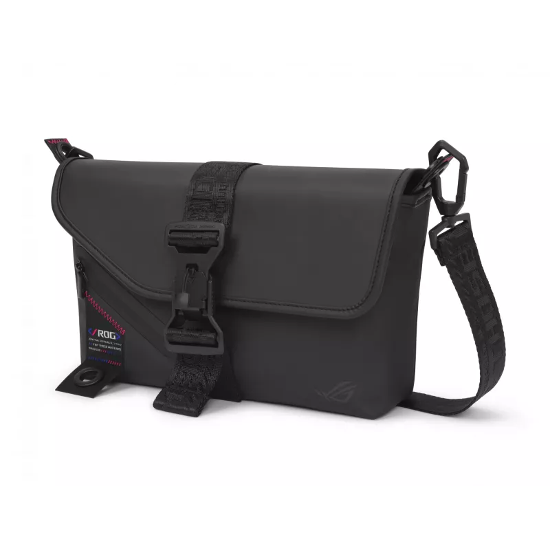 ASUS ROG SLASH Sling Bag 2.0 Poliester, Poliuretan (PU), Termoplastyczny poliuretan (TPU) Czarny, Niebieski, Różowy Unisex Torba na ramię