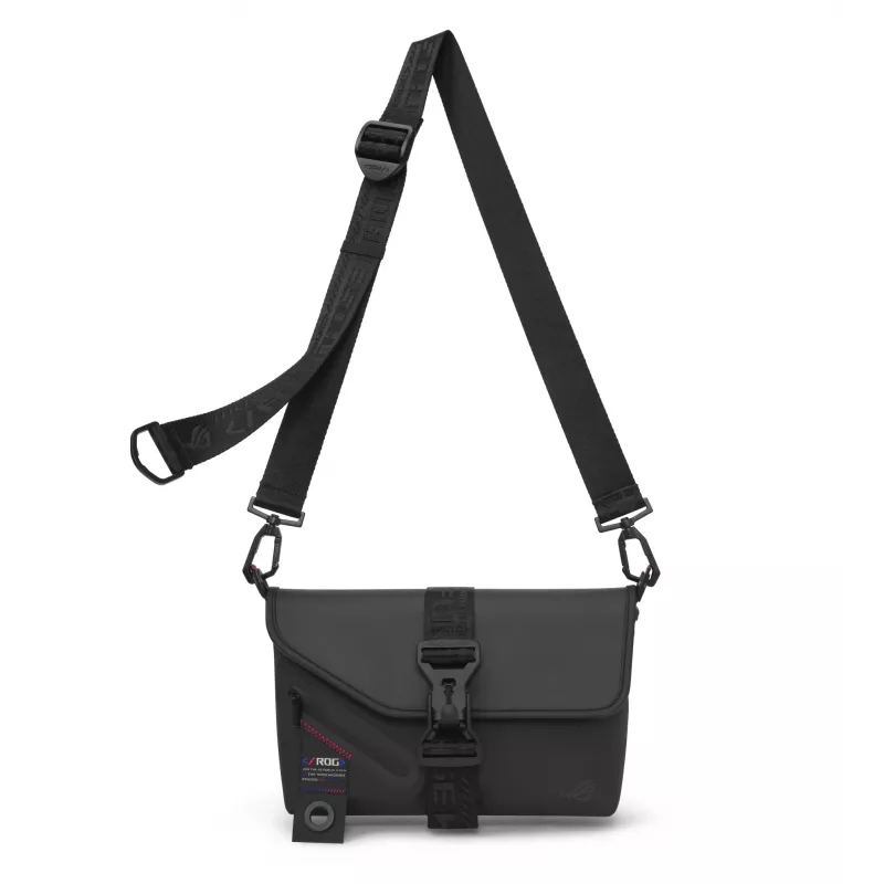 ASUS ROG SLASH Sling Bag 2.0 Poliester, Poliuretan (PU), Termoplastyczny poliuretan (TPU) Czarny, Niebieski, Różowy Unisex Torba na ramię