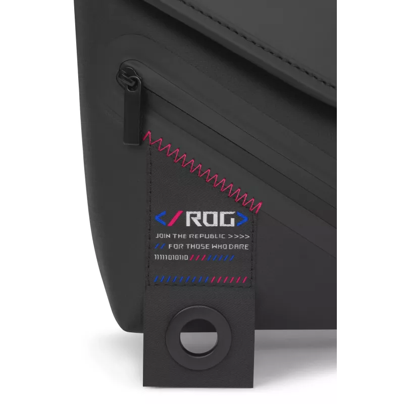 ASUS ROG SLASH Sling Bag 2.0 Poliester, Poliuretan (PU), Termoplastyczny poliuretan (TPU) Czarny, Niebieski, Różowy Unisex Torba na ramię