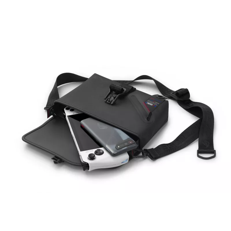 ASUS ROG SLASH Sling Bag 2.0 Poliester, Poliuretan (PU), Termoplastyczny poliuretan (TPU) Czarny, Niebieski, Różowy Unisex Torba na ramię