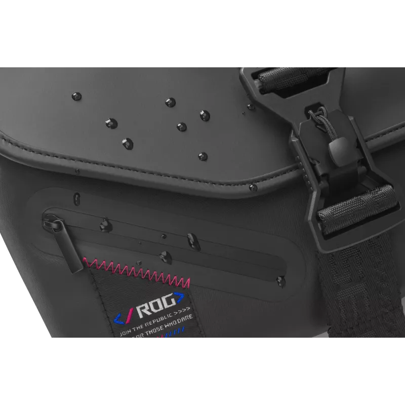 ASUS ROG SLASH Sling Bag 2.0 Poliester, Poliuretan (PU), Termoplastyczny poliuretan (TPU) Czarny, Niebieski, Różowy Unisex Torba na ramię