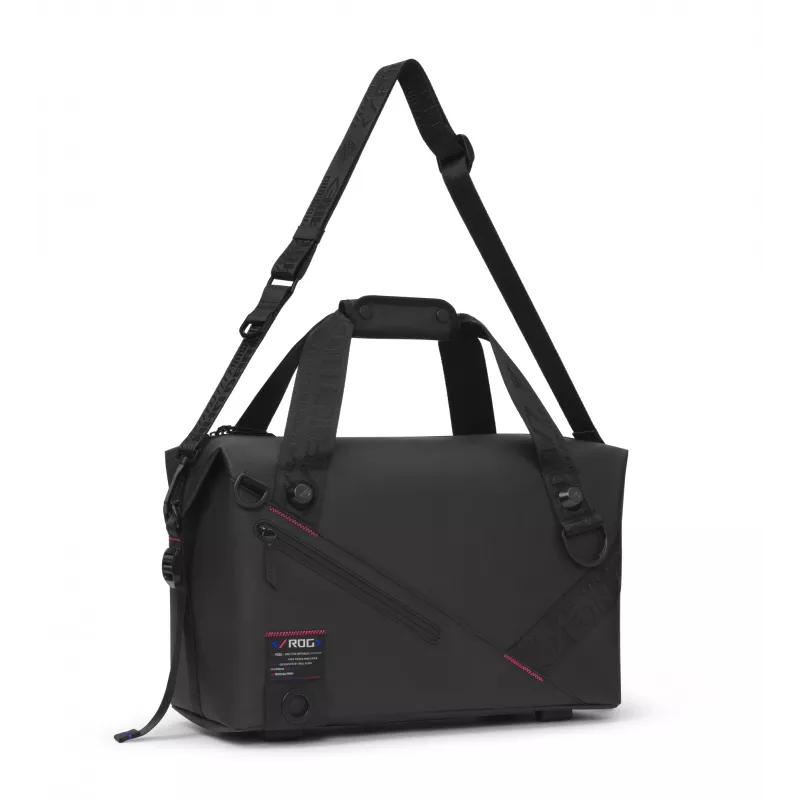 Torba sportowa ASUS ROG SLASH z poliestru, poliuretanu (PU), termoplastycznego poliuretanu (TPU), czarna, męska, torba ręczna